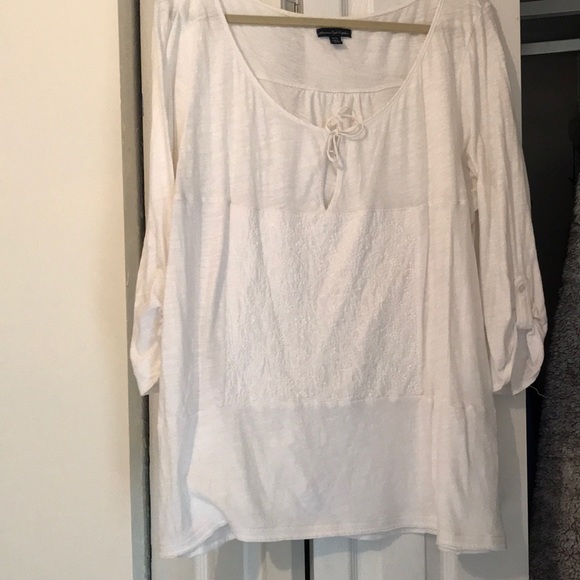 American Eagle Outfitters Tops - American Eagle White Detailed Top